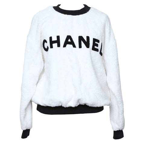 chanel swearer|Chanel sweater black and white.